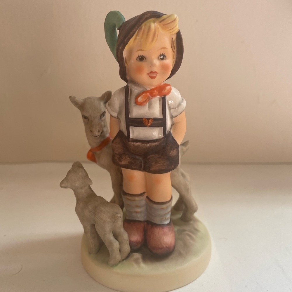 Hummel Goebel Charming Boy with Lambs Figurine